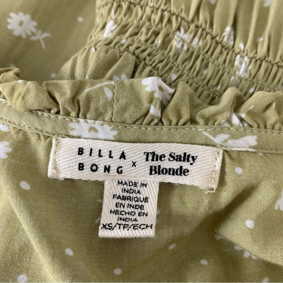 Billabong X The Salty Blonde In Bloom Dress Floral Calico Ruffle Beachy Boho - Picture 4 of 16